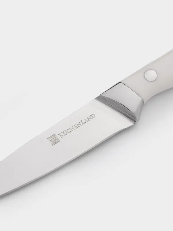 Paring knife, 9 cm, steel / plastic, white, Solo white, image-2