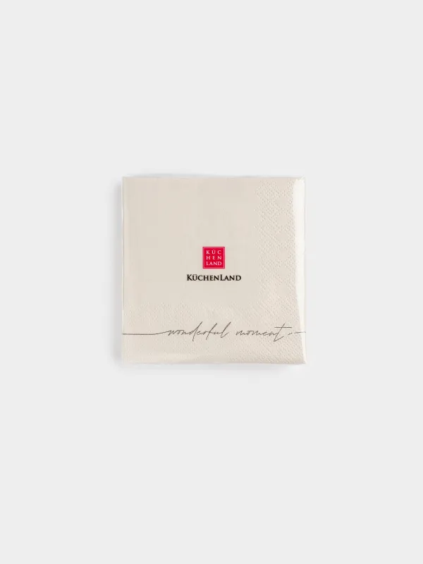 Paper napkins, 21x21 cm, 20 pcs, square, white, Wonderful moment, Scroll, image-4