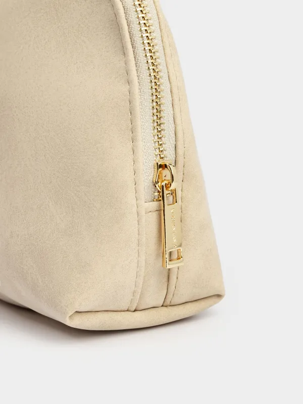 Makeup bag, 22x17 cm, polyurethane, beige, Krast, image-2