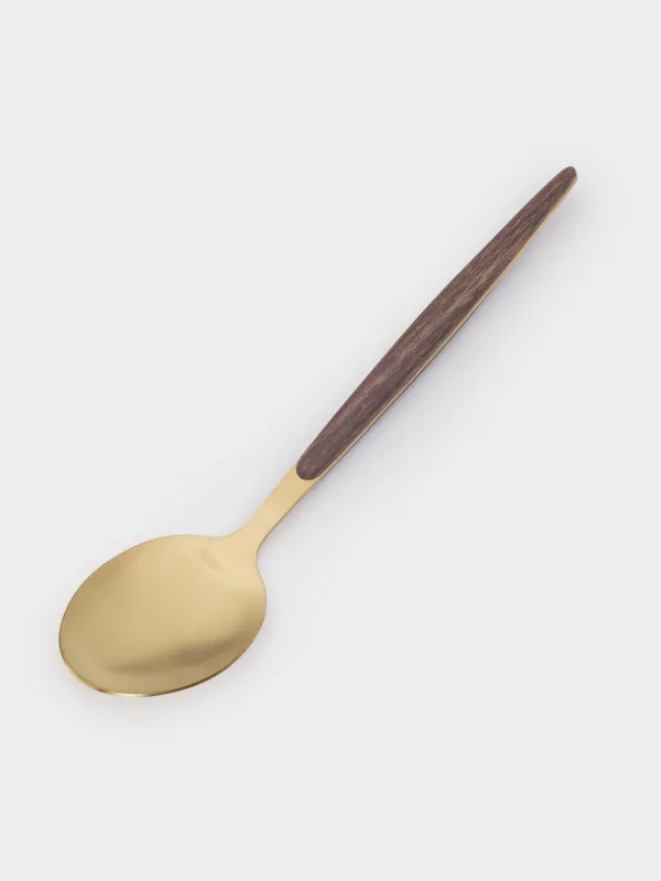 Table spoon, 2 pcs, steel / plastic, golden, matt, Oslo gold, image-3