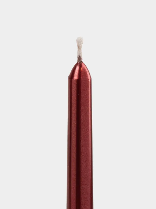 Candle, 30 cm, 2 pcs, thin, red, Vivid candle, image-1