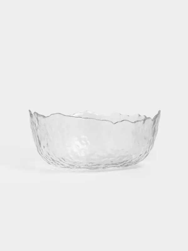 Bowl, 13x6 cm, glass, with silver edging, Nautilus silver, image-4