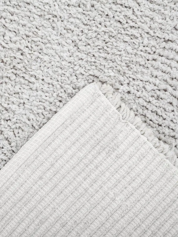 Carpet, 150x210 cm, Polyester / cotton, Grey, Fluffy pile, Monotone, image-4