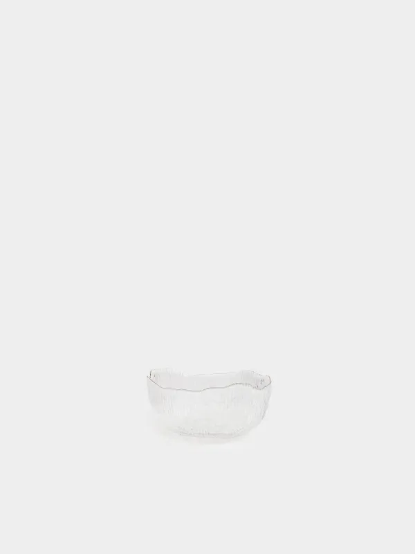 Bowl, 13x6 cm, glass R, with silver edging, Argos silver, image-0