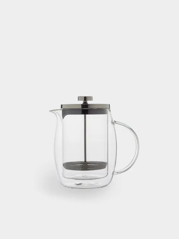 French press, 800 ml, glass B/ steel, round, Air, image-4