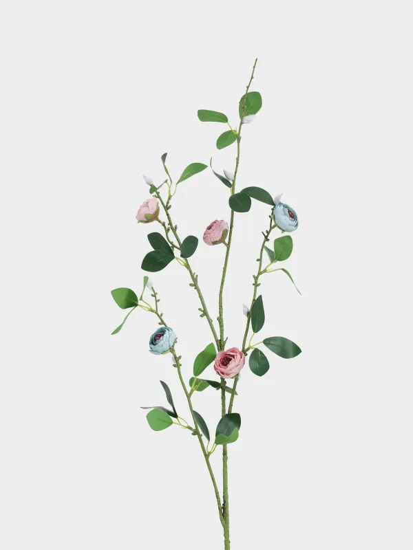 Decorative branch, 1 m, plastic, Peonies, Flower garden, image-1