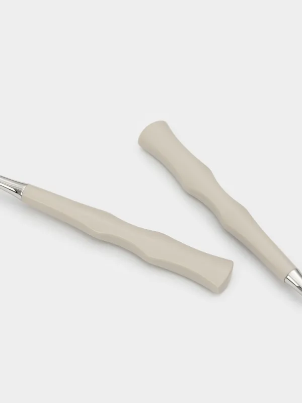 Tea spoon, 2 pcs, steel / plastic, beige, Bends, Toronto, image-3