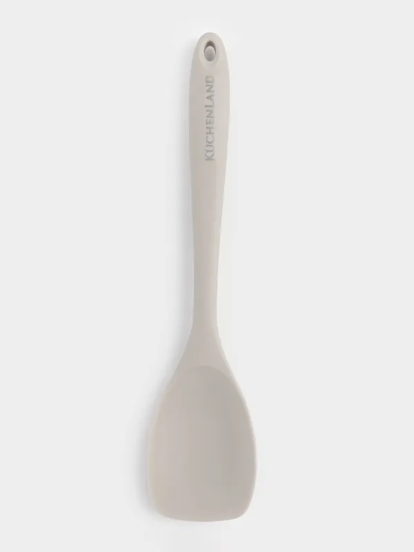 Serving spoon, 28 cm, silicone / nylon, beige, Benefit, image-0