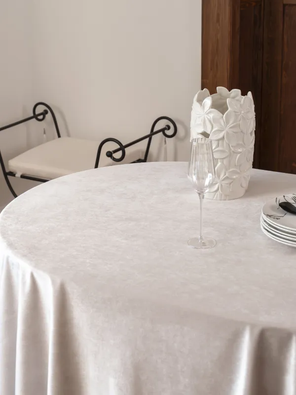 Tablecloth, 170x250 cm, chenille, Black edging, Chenill framed, image-4