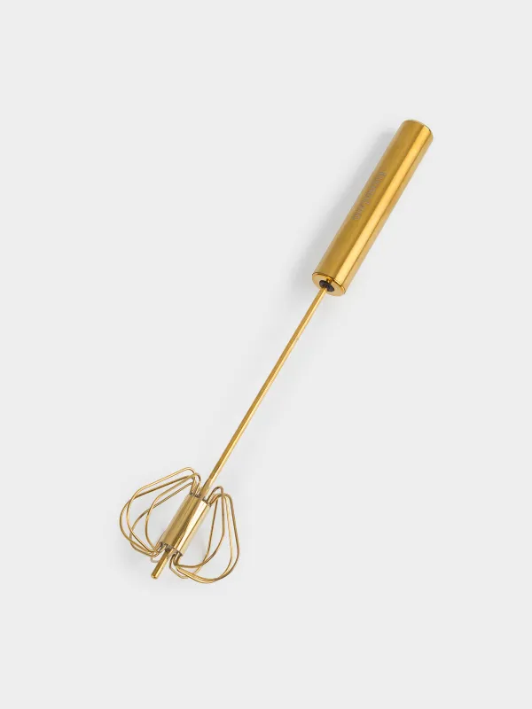 Rotating whisk, 26 cm, steel, golden, Device gold, image-1