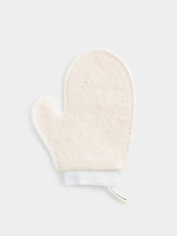 Body washcloth, 20x16 cm, nylon / cotton, beige, Unique spa, image-0