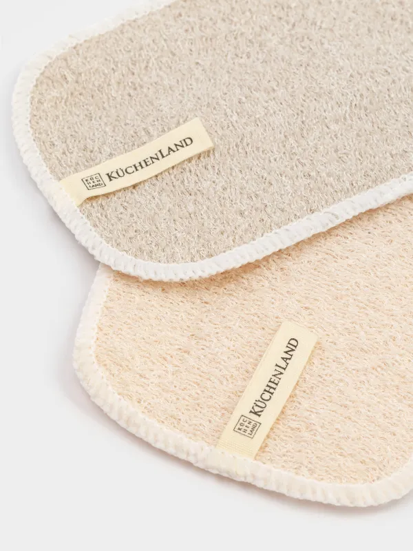 Dishcloth, 15x10 cm, 3 pcs, natural fiber, beige, Clean, image-4