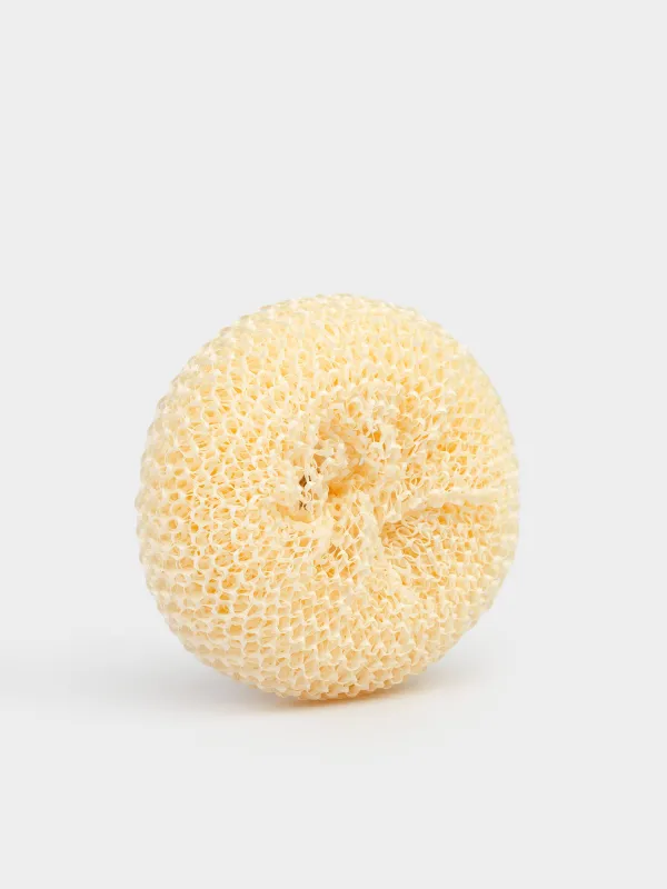 Cleaning sponge, 8 cm, 3 pcs, vegetable fiber, beige / brown, Clean, image-3