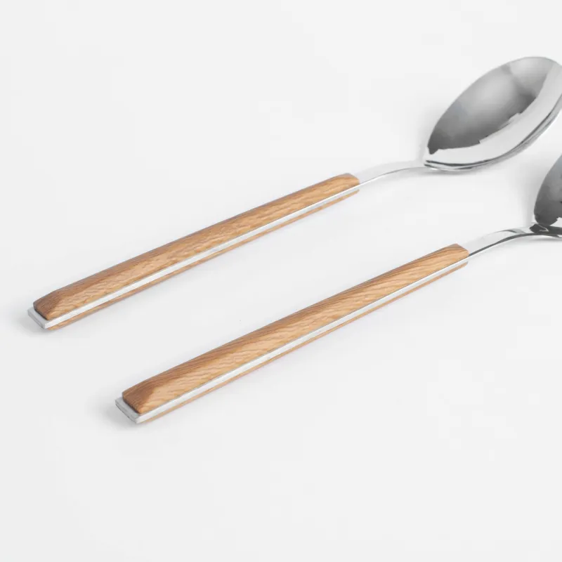 Tea spoon, 2 pcs, steel/plastic, brown, Prague, image-2