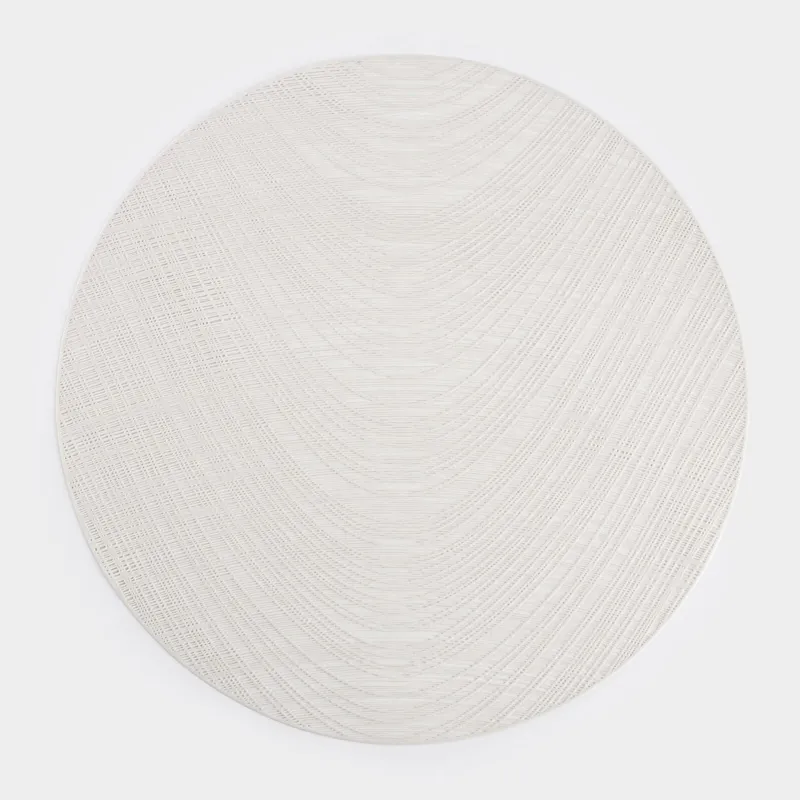 Napkin for appliances, 38 cm, PVC, round, white, Azhur Grid