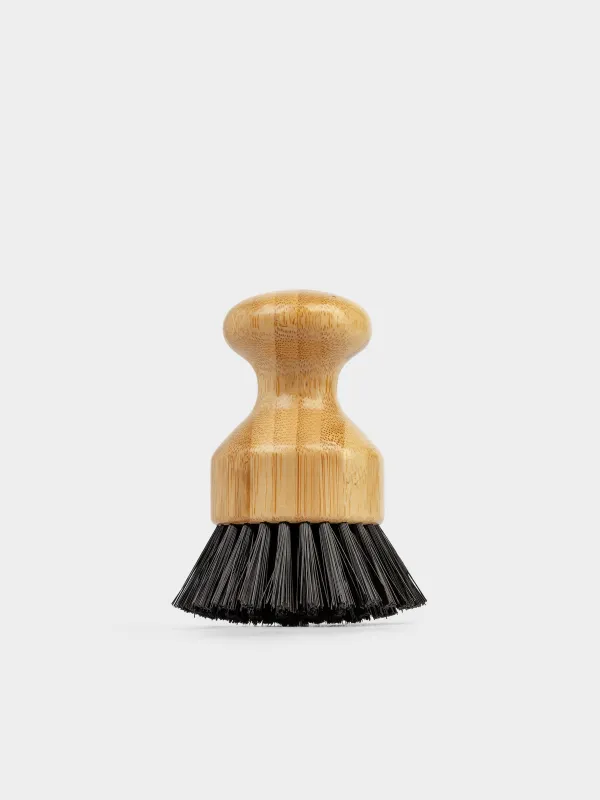 Dish washing brush, 7 cm, bamboo / plastic, black, Black clean, image-0
