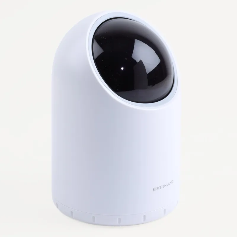 Trash can, 2 l, touch-sensitive, plastic, round, white, Robot, Bin robot, image-2
