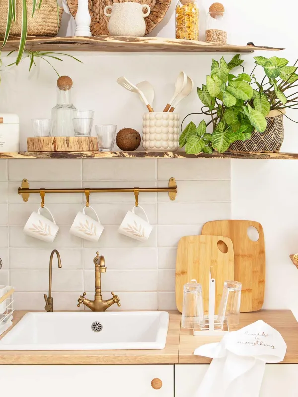 Cutting board, 30х22 cm, rectangular, rounded, bamboo, Bamboo, image-7