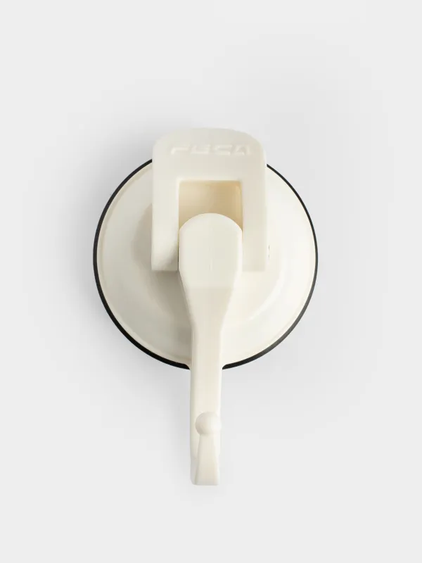 Suction hook, 7.1 cm, Plastic, white, Feca, image-0