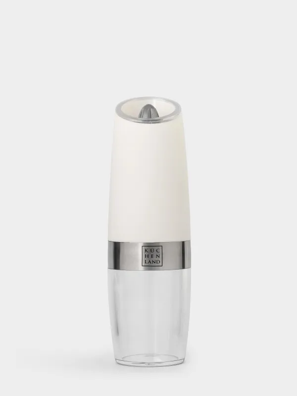 Spice mill, 20 cm, Gravity, Plastic / Acrylic, LED W, White, Spicy, image-1