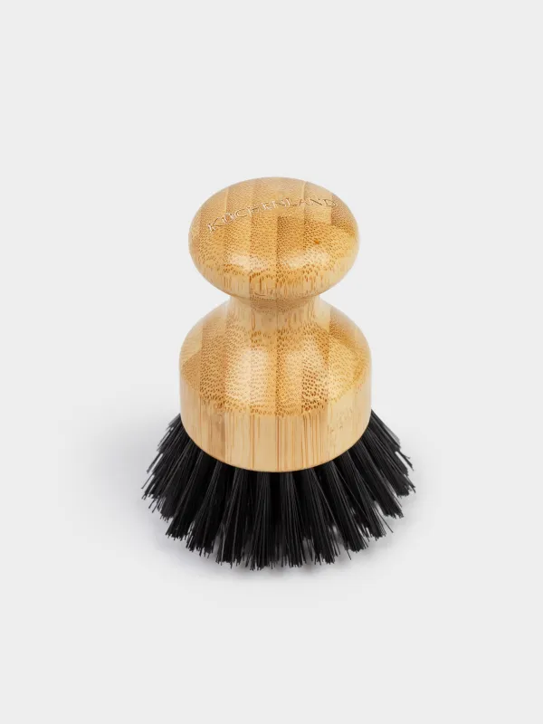 Dish washing brush, 7 cm, bamboo / plastic, black, Black clean, image-1