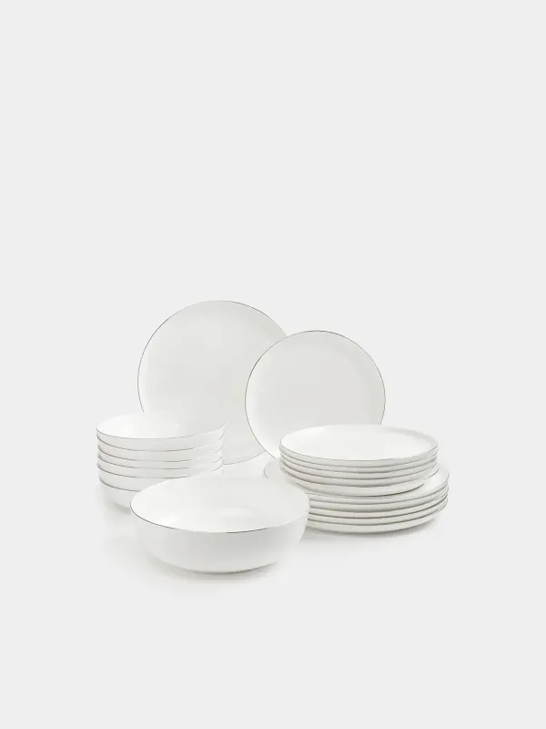 Dining set, 6 pers, 19 pr, porcelain F, Antarctica, image-0