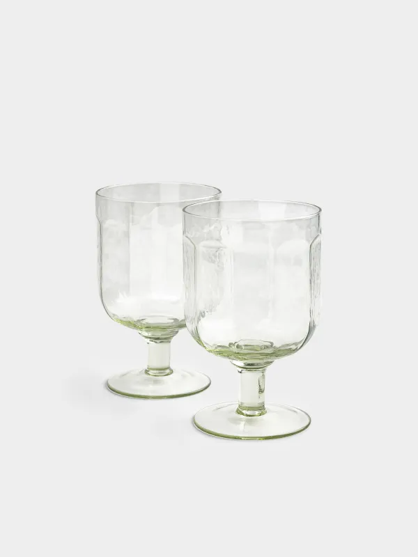 Drinking glass, 400 ml, 2 pcs, glass, green, Budrio, image-2