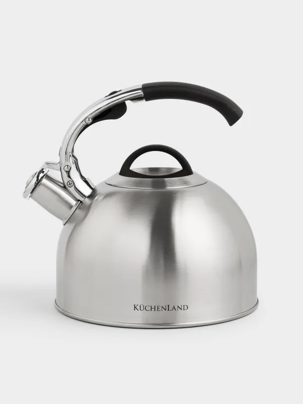 Teapot, 2.8 L, with whistle, steel, brushed, Whistle, image-1