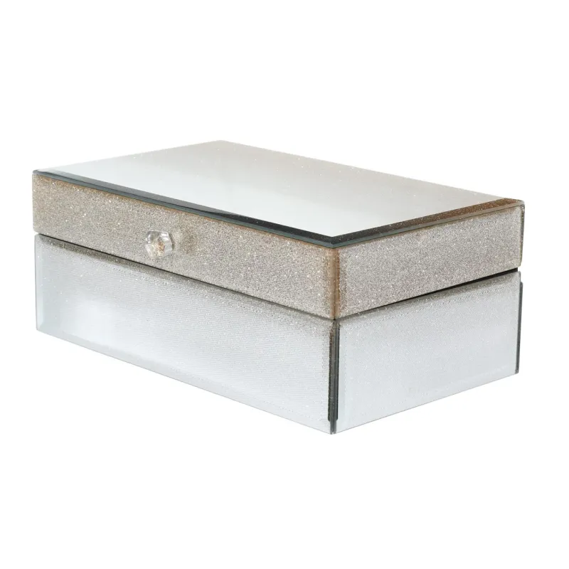 Jewelry box, 21x13 cm, glass, golden gradient, Actress