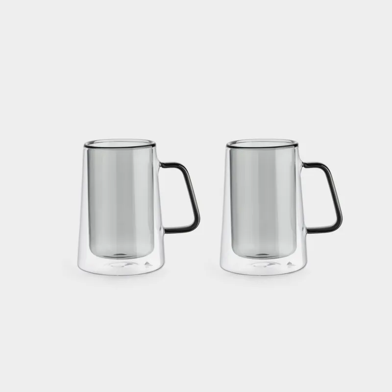 Mug, 300 ml, 2 pcs, glass B, grey, Air Color