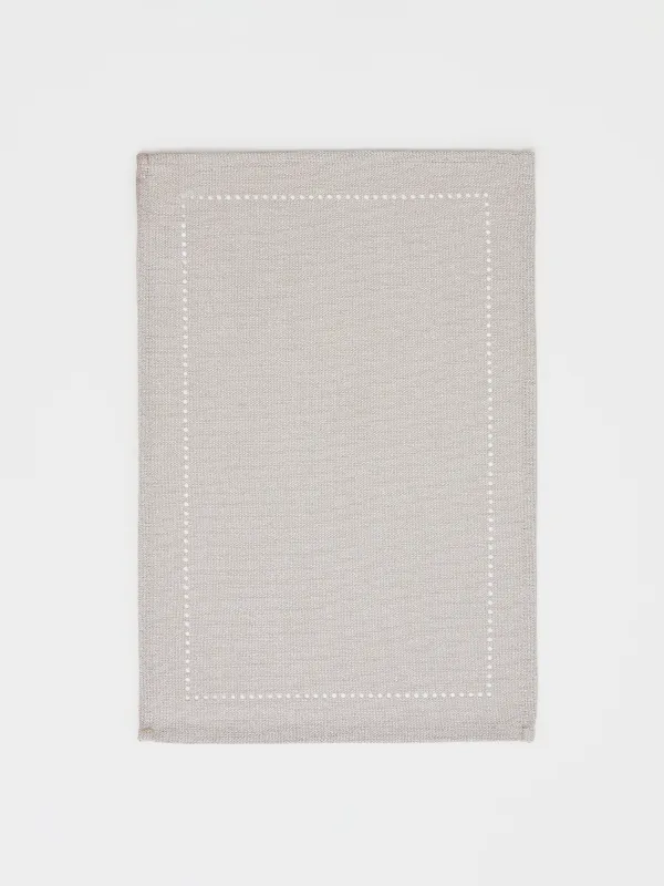 Placemat, 30x45 cm, polyester, rectangular, beige, Hemstitch, image-0