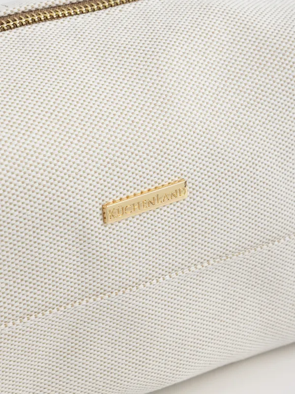 Cosmetic bag, 23x13 cm, polyester, beige, Canvas, image-2