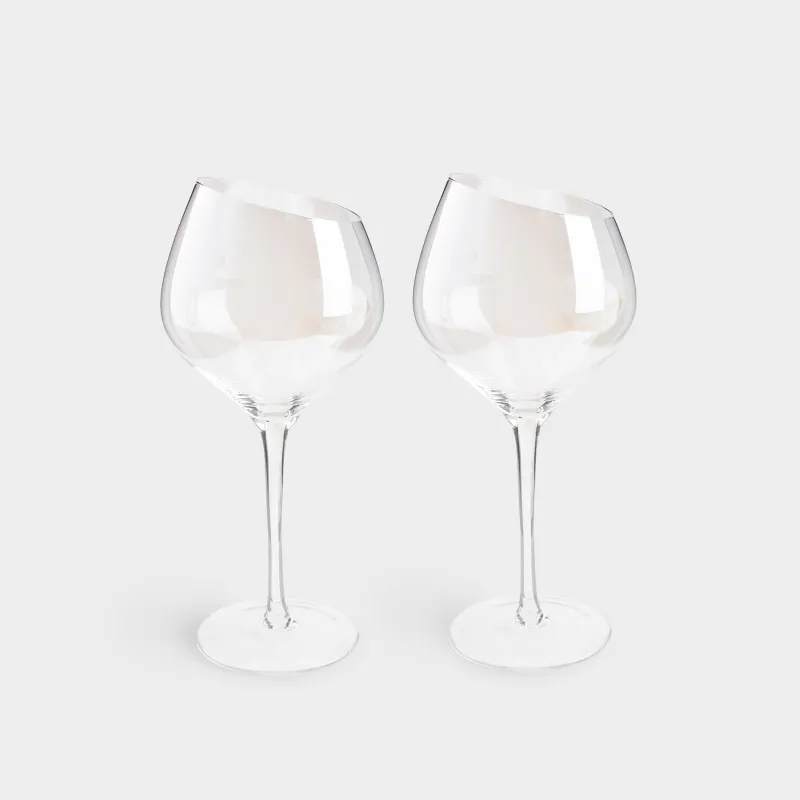 Red wine glass, 560 ml, 2 pcs, glass, mother of pearl, Charm L polar