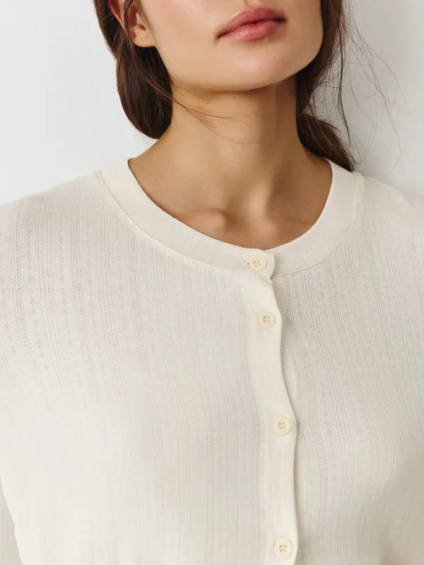 Women's cardigan, homewear, size L, modal / viscose / elastane, yellow, Dirona, image-1