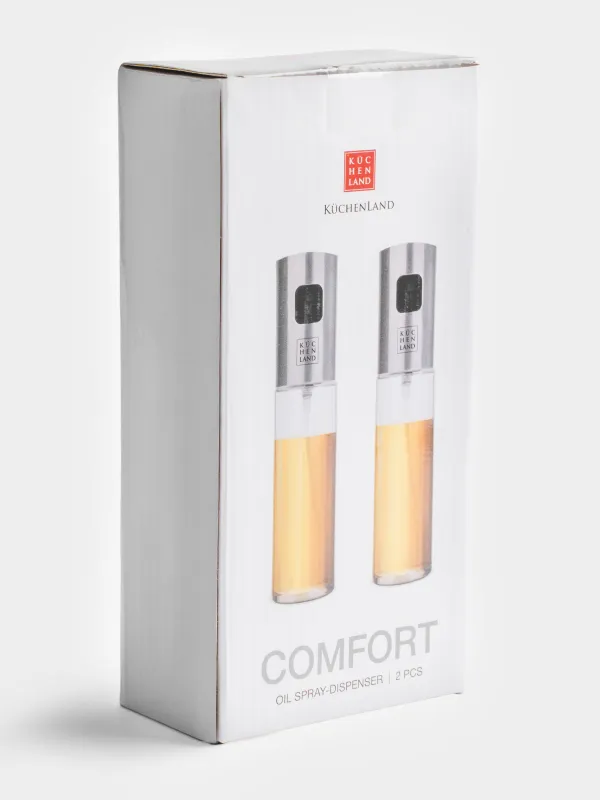 Oil and vinegar spray dispenser, 100 ml, 2 pcs, glass / steel, Classic, image-4