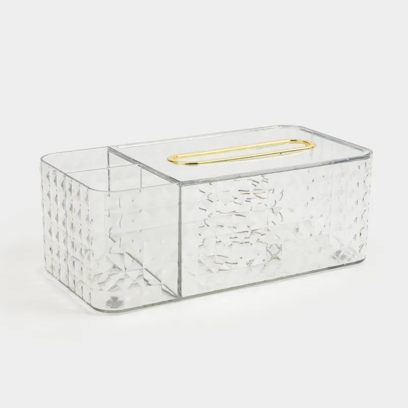 Paper napkin box, 24x12 cm, with organizer, with sitemsing, plastic / metal, Kandy, image-8