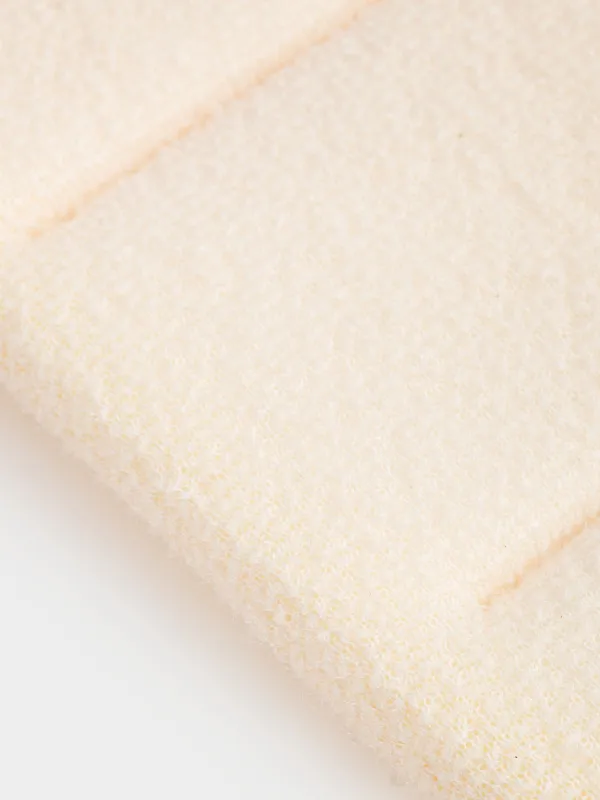 Shower set, 2 pcs, washcloth-tape/washcloth-sponge, nylon / cotton, beige, Unique spa, image-7