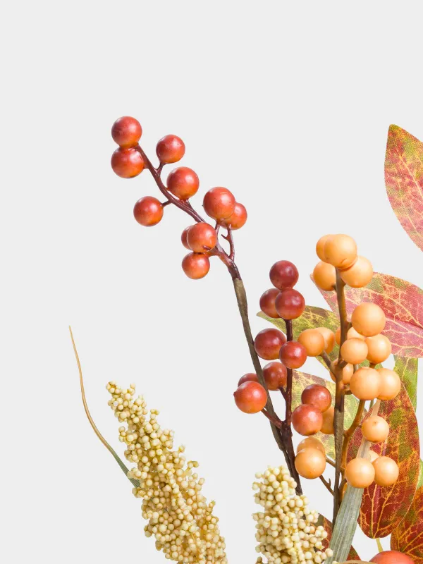 Decorative branch, 76 cm, foam/polyester, Mountain ash and amaranth, Forest symphony decor, image-4