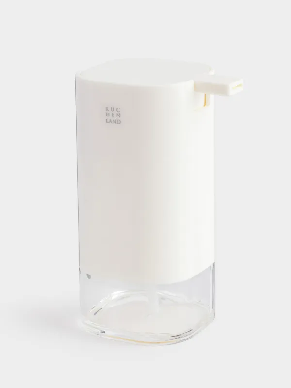 Liquid soap dispenser, 440 ml, plastic / acrylic, milky, Eleos, image-1