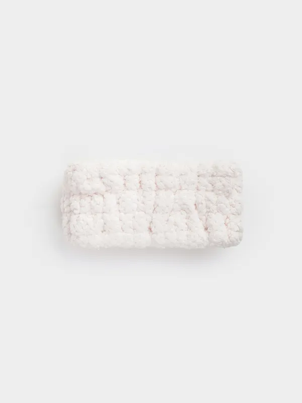 Headband, 16x9 cm, Fleece, Milk, Bow, Ratine, image-3