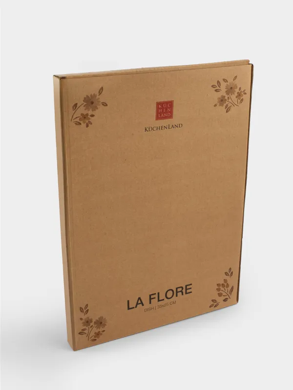 Dish, 35x25 cm, porcelain N, white, oval, Vintage flowers, La flore, image-6