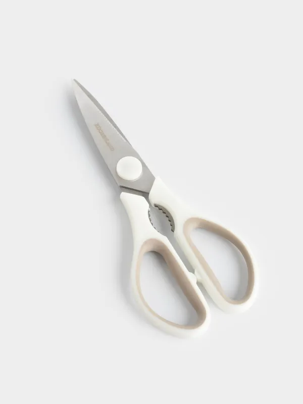 Kitchen scissors, 21 cm, steel/plastic, cream, Soft Kitchen, image-3