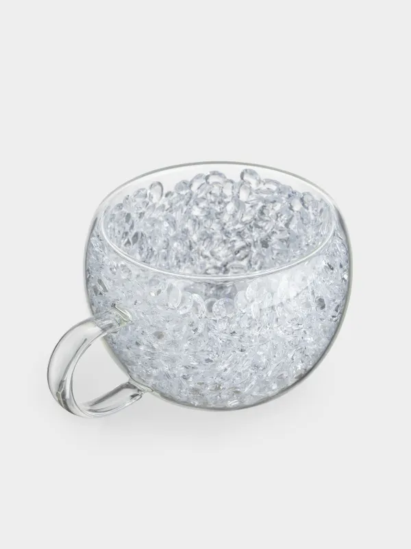 Mug, 270 ml, glass B, with crystals inside, Air decor, image-1