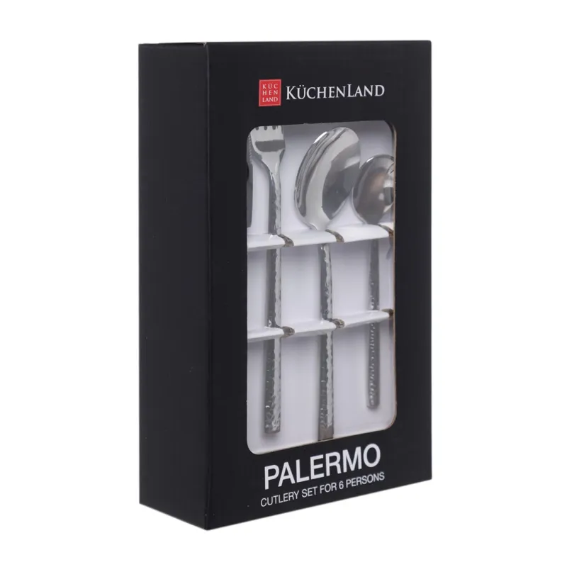 Cutlery, 6 persons, 24 items, steel, Palermo, image-1