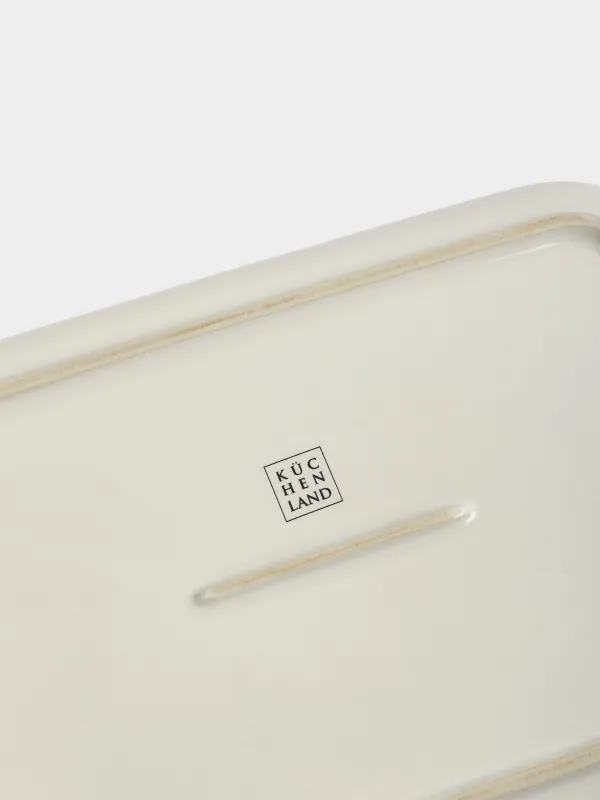 Baking dish, 27x20 cm, ceramic, rectangular, milk, Cakes ivory, image-8