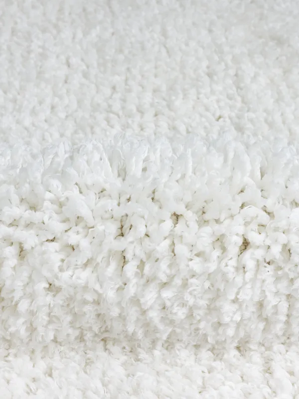 Carpet, 150x210 cm, polyester / cotton, milk, Fluffy pile, Monotone, image-3