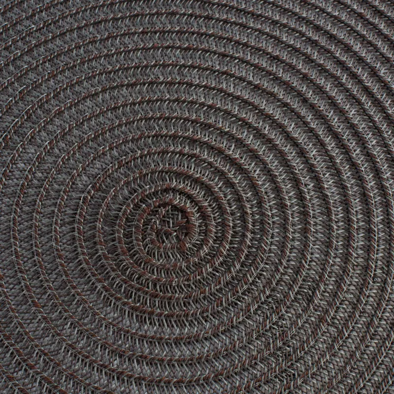 Placemat, 38 cm, polypropylene/PET, Round, Graphite, Basic, image-1