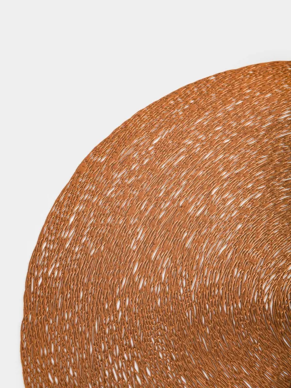 Placemat, 38 cm, PVC, round, copper, Azhur, image-2