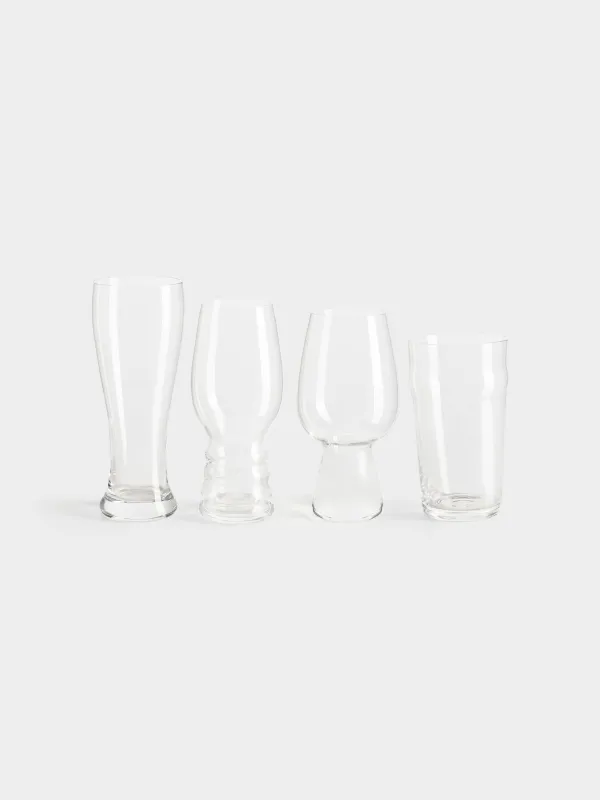 Drinking glass set, 4 pcs, on a stand, glass / wood, Noble tree, image-3