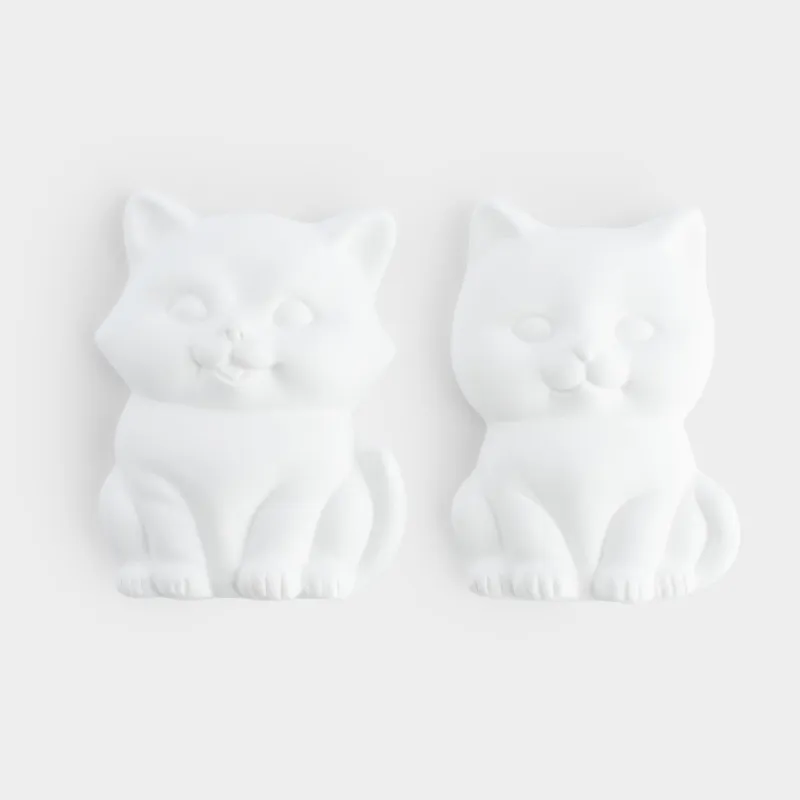 Set for creativity, 2 items, plaster, painting, Kitty and fox cub, Creative, image-2